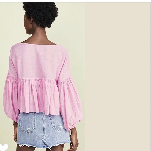 beaumont mews cropped peasant top